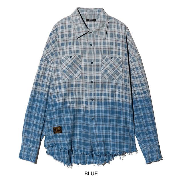 glamb（グラム） シャツ glamb Bleach Check Shirt ブリーチチェック