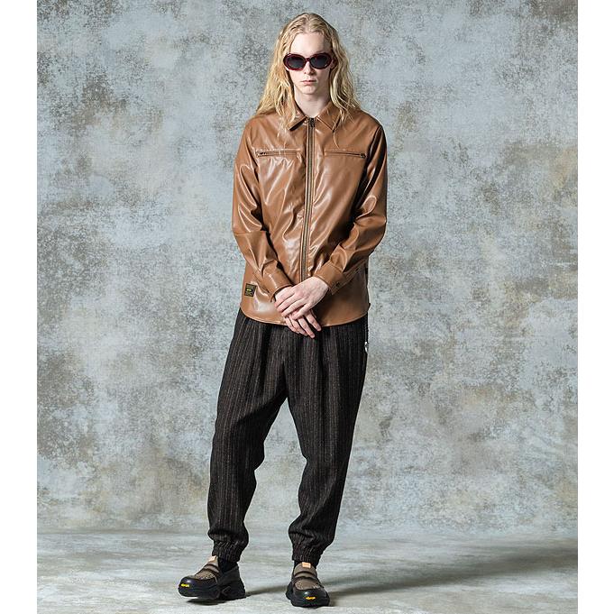 glamb グラム Synth Leather Shirt シンセレザーシャツ 送料無料 atftps glamb（グラム） シャツ glamb Synth Leather Shirt 送料無料 シンセ