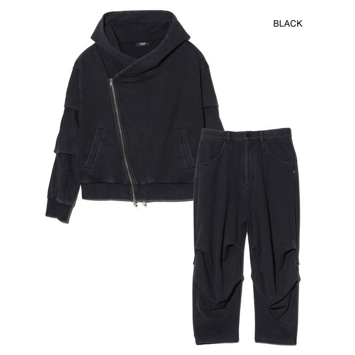 グラム セットアップ glamb Distorted Sweat Set Up ディストーテッドセットアップ ジップパーカー スウェットパンツ 送料無料の画像