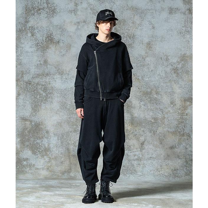 グラム セットアップ glamb Distorted Sweat Set Up ディストーテッドセットアップ ジップパーカー スウェットパンツ 送料無料の画像