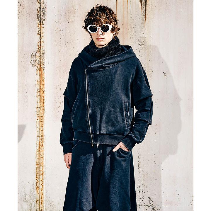 グラム セットアップ glamb Distorted Sweat Set Up ディストーテッドセットアップ ジップパーカー スウェットパンツ 送料無料の画像