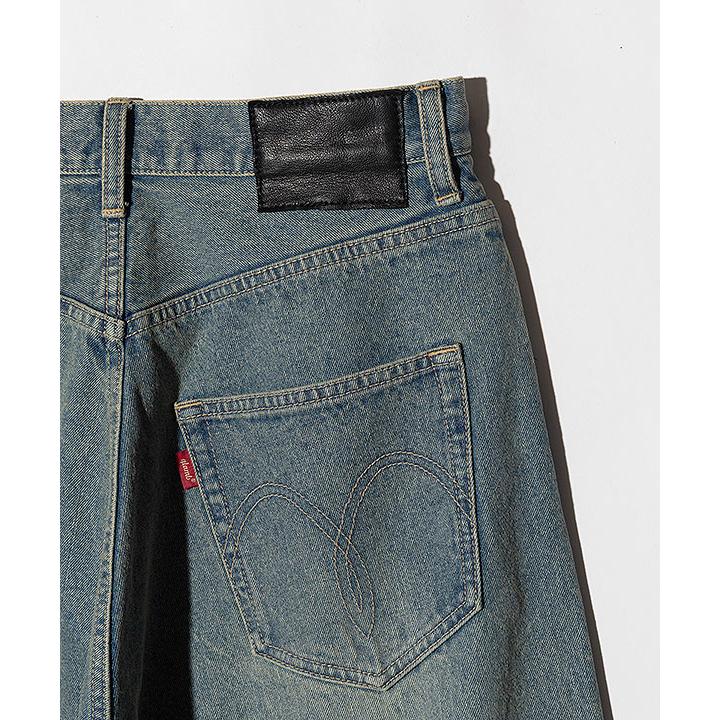 2026 秋 先行予約 8月下旬〜9月上旬入荷予定 グラム セットアップ glamb Leather Combination Denim Set Up 送料無料 キャンセル不可の画像