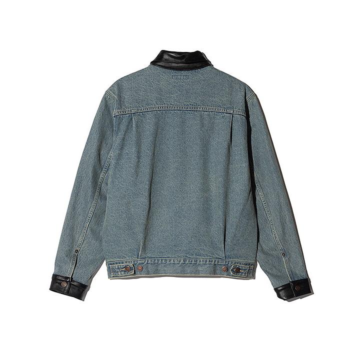 2026 秋 先行予約 8月下旬〜9月上旬入荷予定 グラム セットアップ glamb Leather Combination Denim Set Up 送料無料 キャンセル不可の画像