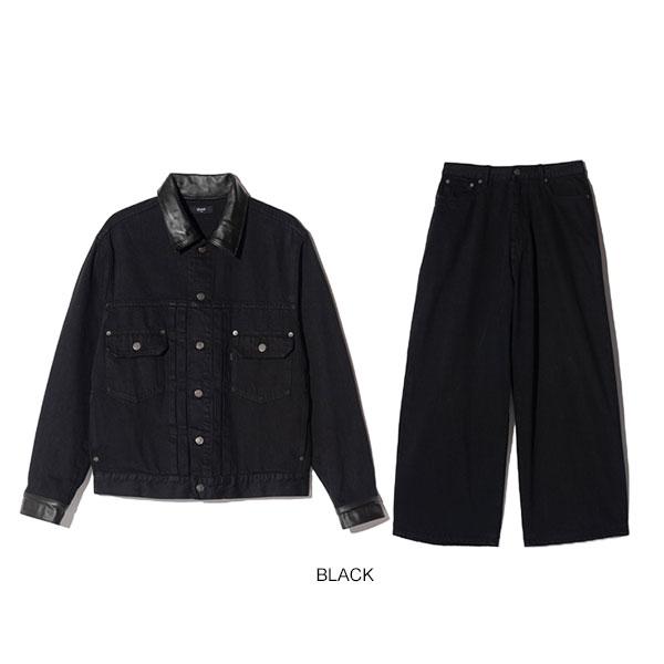 2026 秋 先行予約 8月下旬〜9月上旬入荷予定 グラム セットアップ glamb Leather Combination Denim Set Up 送料無料 キャンセル不可の画像