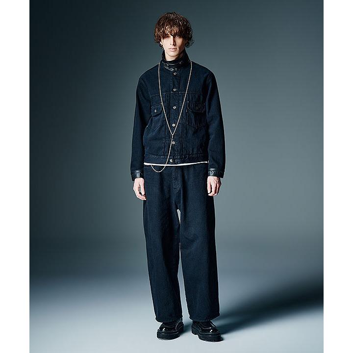 2026 秋 先行予約 8月下旬〜9月上旬入荷予定 グラム セットアップ glamb Leather Combination Denim Set Up 送料無料 キャンセル不可の画像