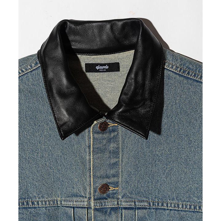2026 秋 先行予約 8月下旬〜9月上旬入荷予定 グラム セットアップ glamb Leather Combination Denim Set Up 送料無料 キャンセル不可の画像