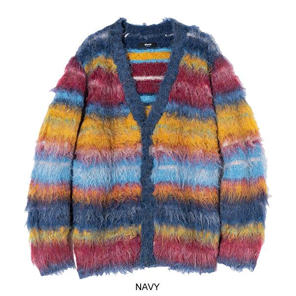 glamb ボーダーモヘアカーディガン　Lサイズ　美品　グランジ glamb ボーダーモヘアカーディガン Lサイズ 美品 グランジ セール