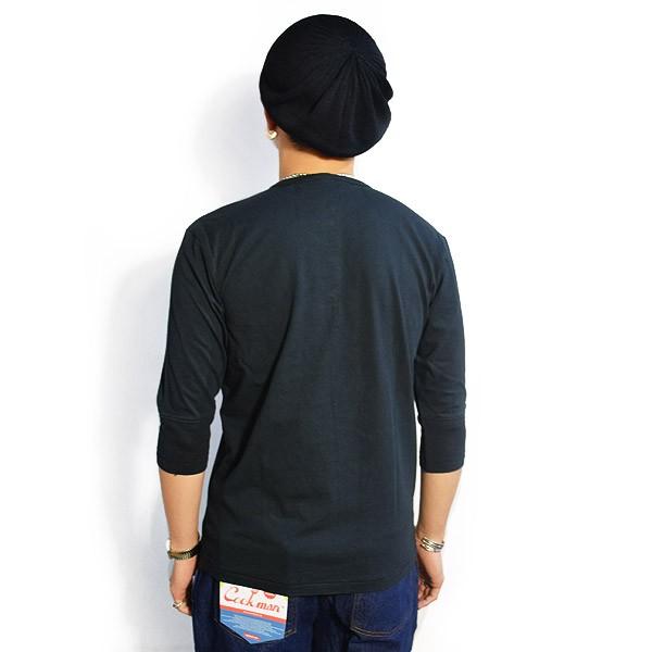 グラッドハンド Tシャツ GLAD HAND HALF SLEEVE HENLEY POCKET T-SHIRT -BLACK-の画像