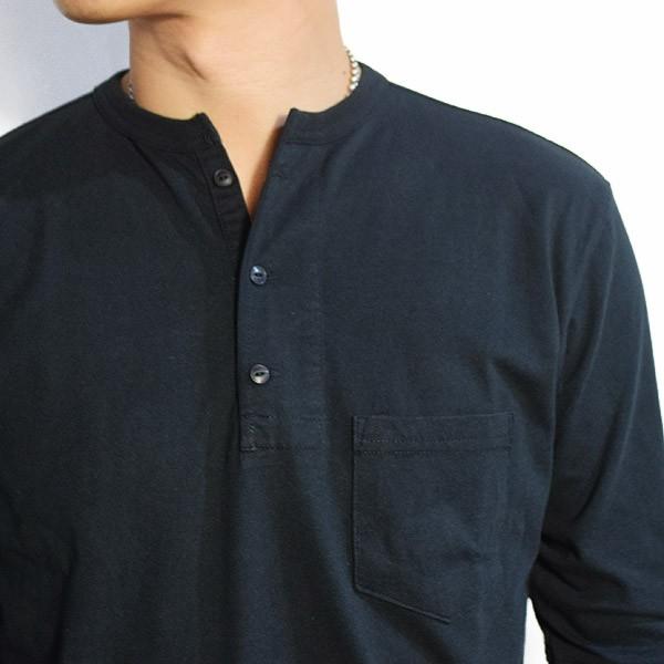 グラッドハンド Tシャツ GLAD HAND HALF SLEEVE HENLEY POCKET T-SHIRT -BLACK-の画像