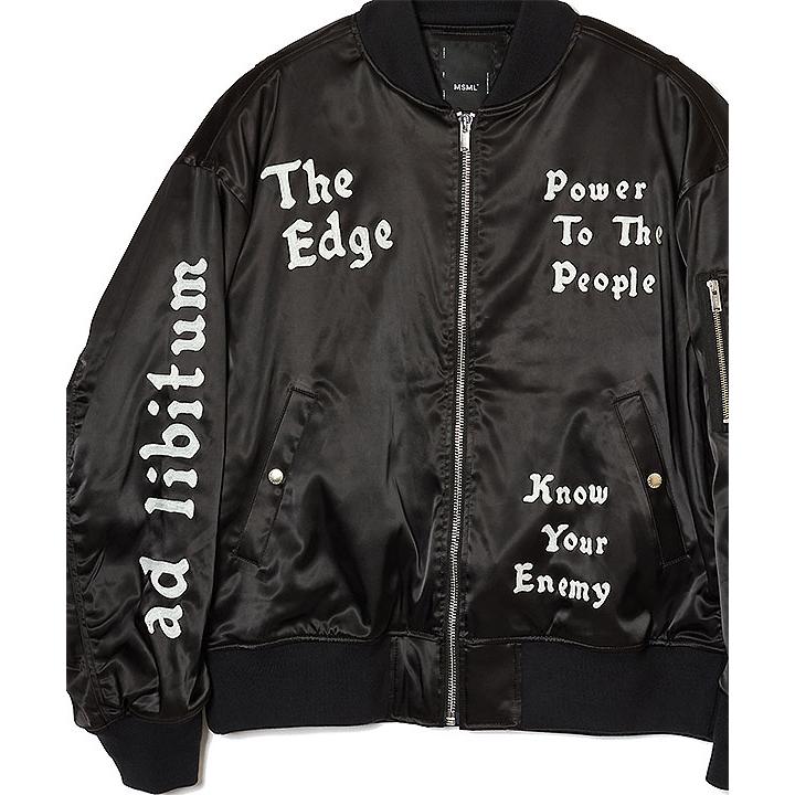 2026 春夏 先行予約 2月中旬〜下旬入荷予定 エムエスエムエル ジャケット MSML MA1 EMBROIDERY SATIN JACKET キャンセル不可の画像