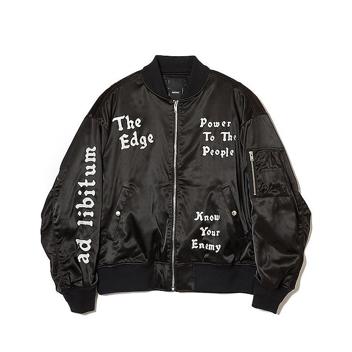 2026 春夏 先行予約 2月中旬〜下旬入荷予定 エムエスエムエル ジャケット MSML MA1 EMBROIDERY SATIN JACKET キャンセル不可の画像