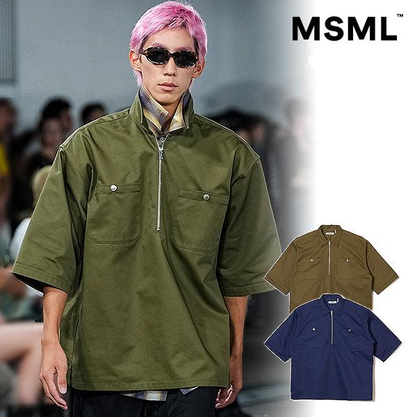 MSML 2026 春夏 先行予約 3月中旬〜下旬入荷予定 エムエスエムエル シャツ MSML BANDANA HALF ZIP SHIRT ...