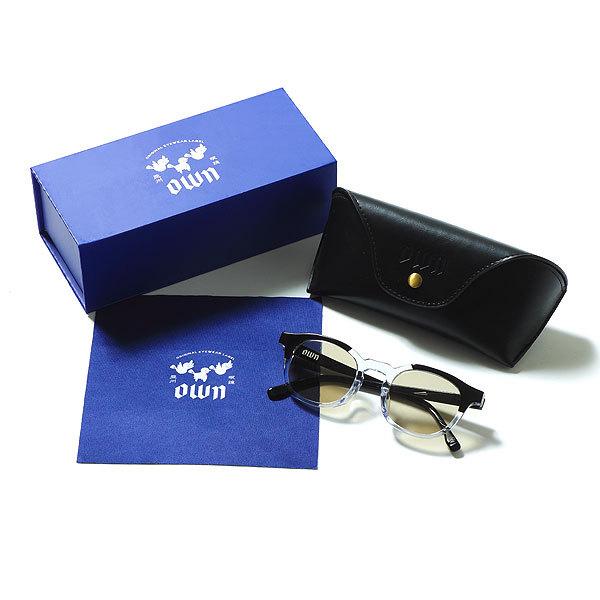 OWN オウン サングラス #06 BLACK×CLEAR/CLEAR BROWN メンズ ツ−トン