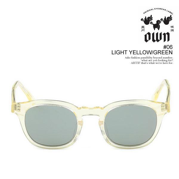 OWN オウン #06 サングラス オウン サングラス OWN #06 LIGHT YELLOW/GREEN メンズ クリアフレーム