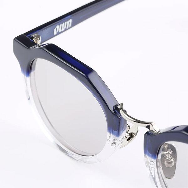 own サングラス ネイビー×クリア オウン サングラス OWN #09 BLUE×CLEAR/CLEAR GREY メンズ ボストン
