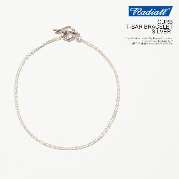 ラディアル radiall シルバー925　ブレスレット ラディアル ブレスレット RADIALL CURB - T-BAR BRACELET -SILVER