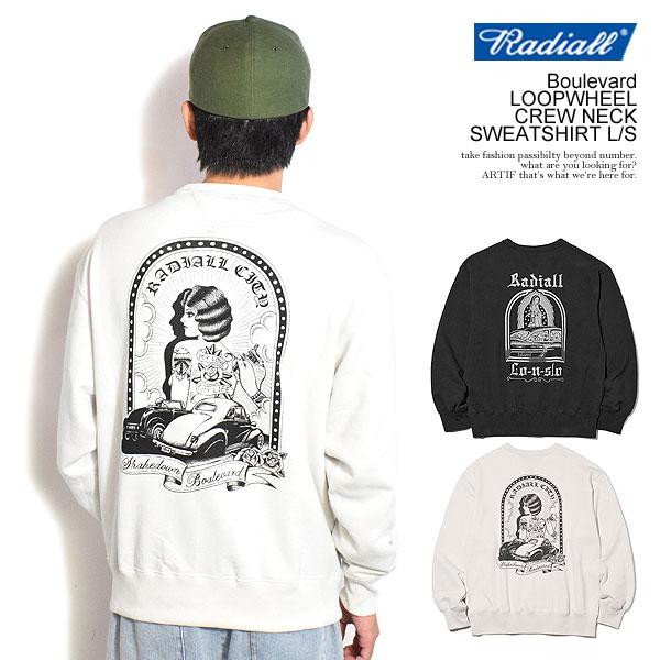 RADIALL ラディアル BOULEVARD - LOOPWHEEL CREW NECK SWEATSHIRT L/S メンズ スウェット トレーナー 送料無料 atftps SALE セール ラディアル スウェット RADIALL BOULEVARD - LOOPWHEEL