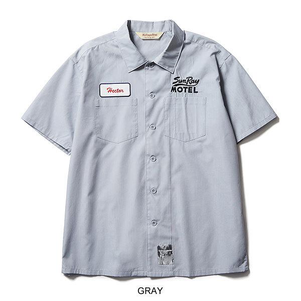 即日出荷 ソフトマシーン 長袖 SOFTMACHINE Ｌ グレー ワークシャツ シャツ