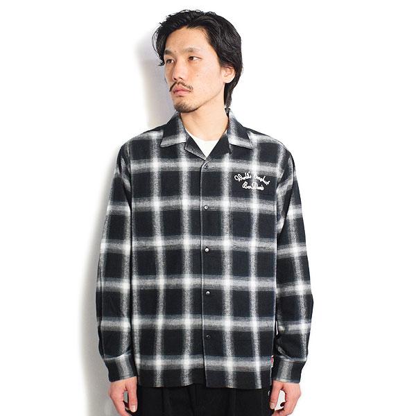 ベンデイビス シャツ BEN DAVIS OMBRE EMB L/S SHIRT -BLACK- メンズ 長袖 チェックシャツ オンブレチェック 送料無料 ストリート｜artif｜02