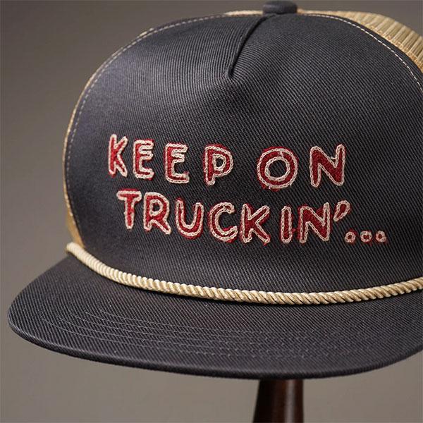 WEIRDO ブラック トラッカーキャップ WEIRDO（ウィアード） キャップ WEIRDO KEEP ON TRUCKIN' - TRUCKER