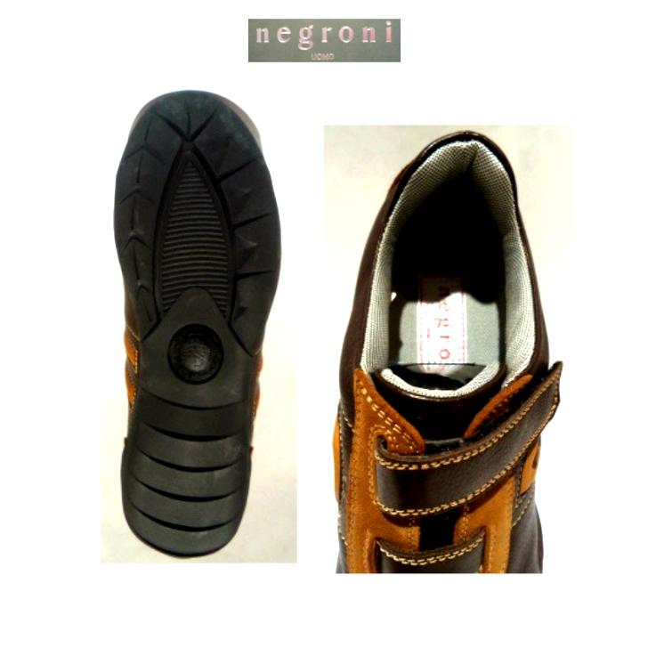 negroni＜ネグローニ＞ドライビングシューズ（牛革）Dブラウン/24.0cm〜27.0cm/日本製/3Eサイズ/マジックテープ/当店限定・原皮終了により現品限り negroni＜ネグローニ＞ドライビングシューズ 牛革 Dブラウン/24