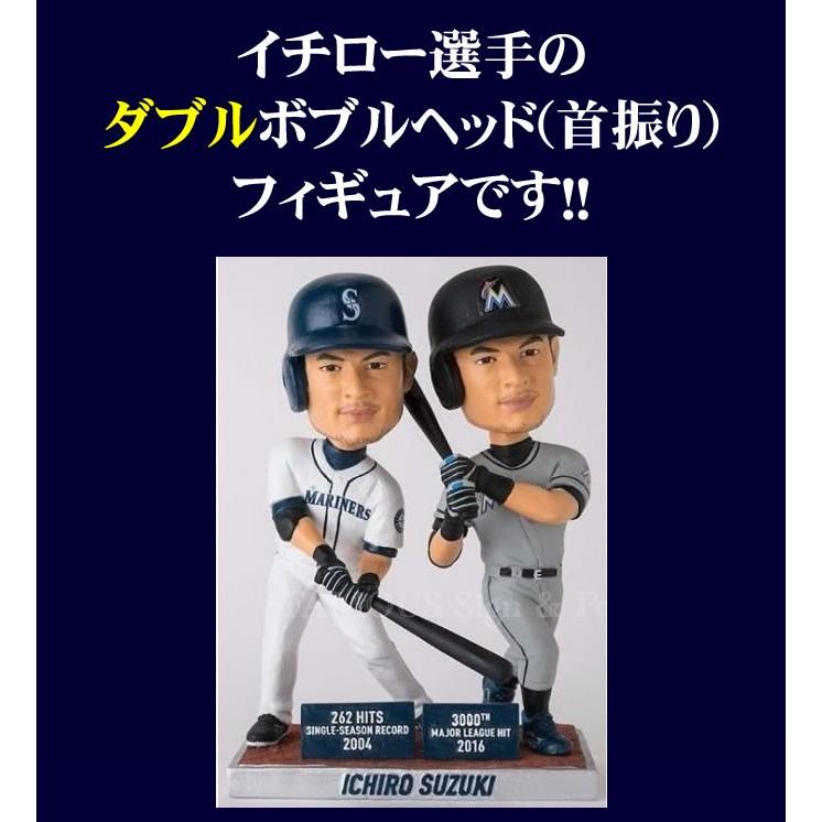 新版 イチロー 3000 記念 グッズ 首振り人形 ダブル ボブルヘッド バブルヘッド フィギュア マリナーズ マーリンズ 爆売り Www Jolimmo Ch