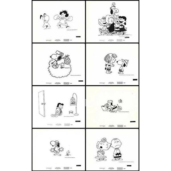送料込 映画スチール写真8枚セット スヌーピーの大冒険 グッズ Snoopy モノクロ 内祝い Iniciatupyme Cl