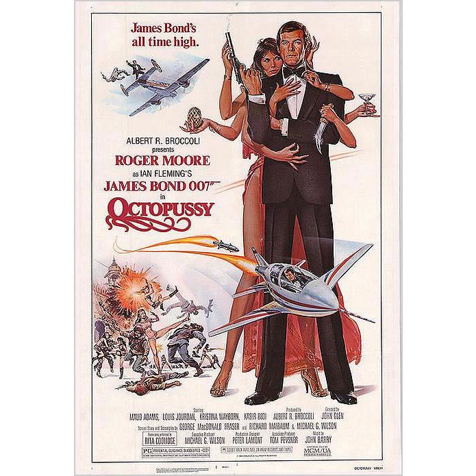 オンラインストア新作 映画 ポスター 片面 007 ジェームズボンド オクトパシー グッズ ポスター フレーム別 おしゃれ 大きい B1に近い約72 107cm かっこいい インテリア アート B1に近い約72 107cm リネンバック 片面 P 3062 フェーマス サイン ポスターズ