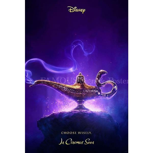 当店の記念日 グッズ アラジン 映画ポスター ディズニーの名作を実写化 数量限定 Aladdin Adv 両面 Int フレームなし おしゃれ アート インテリア ランプ 実写 ディズニー 洋画 Odro Wet Pl