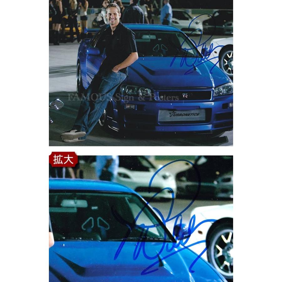 直筆サイン入り写真 画像 青い車 グッズ S 5690 フェーマス ブライアン ワイルドスピード オートグラフ オートグラフ 青い車 ブロマイド 映画グッズ サイン ポスターズ 映画 ポール ウォーカー フレーム別