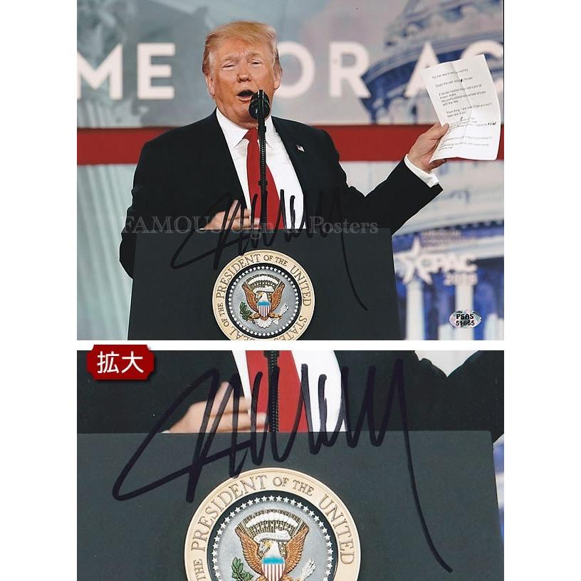 直筆サイン入り写真 ドナルドトランプ Donald Trump グッズ 第45代 