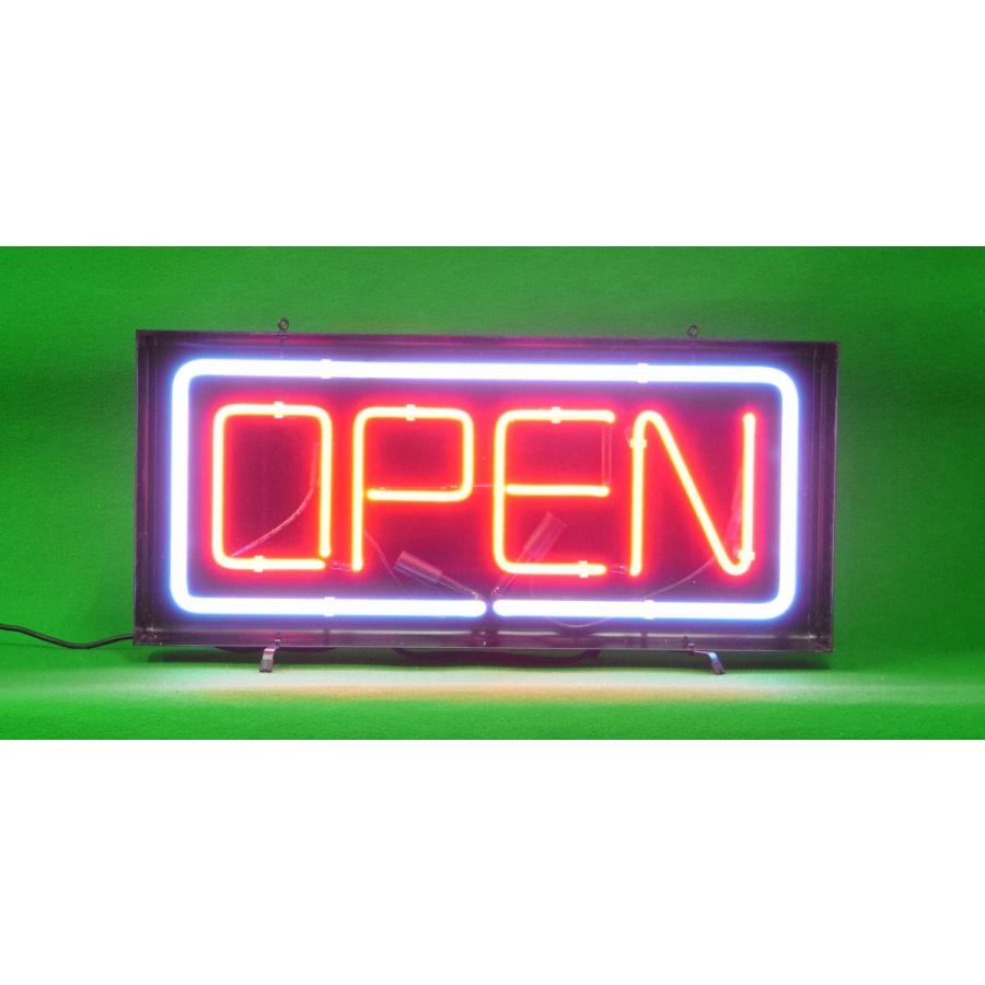 ネオン管OPEN長方形型 ネオンサイン バー 居酒屋 お店 カフェ 喫茶店