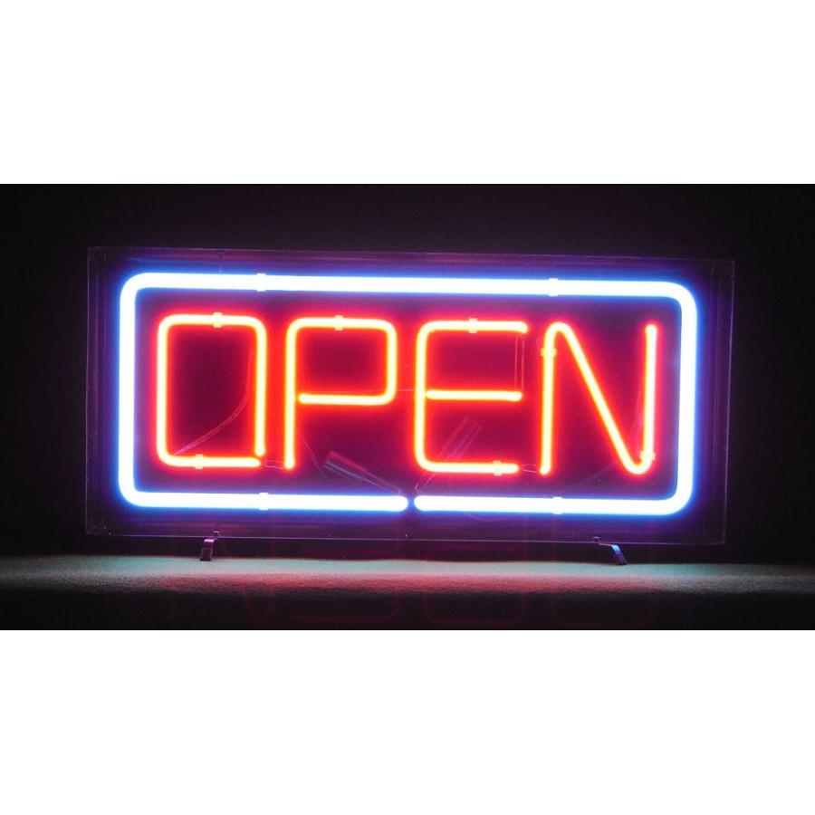 ネオン管OPEN長方形型 ネオンサイン バー 居酒屋 お店 カフェ 喫茶店