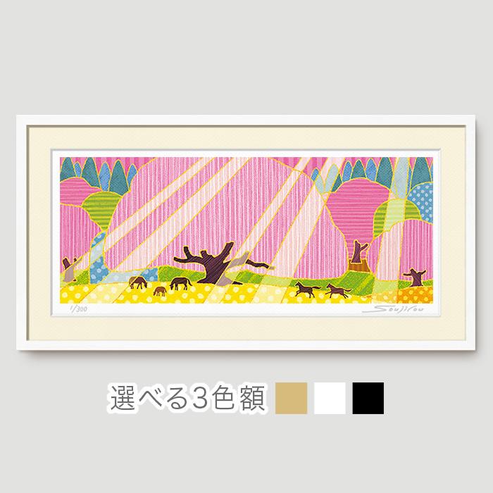 絵画 馬 インテリア 抽象画 壁掛け 版画 風景画 北欧 玄関 おしゃれ 額入り 絵画 beneath bloom 藤谷壮仁郎 Soujirou Art_1