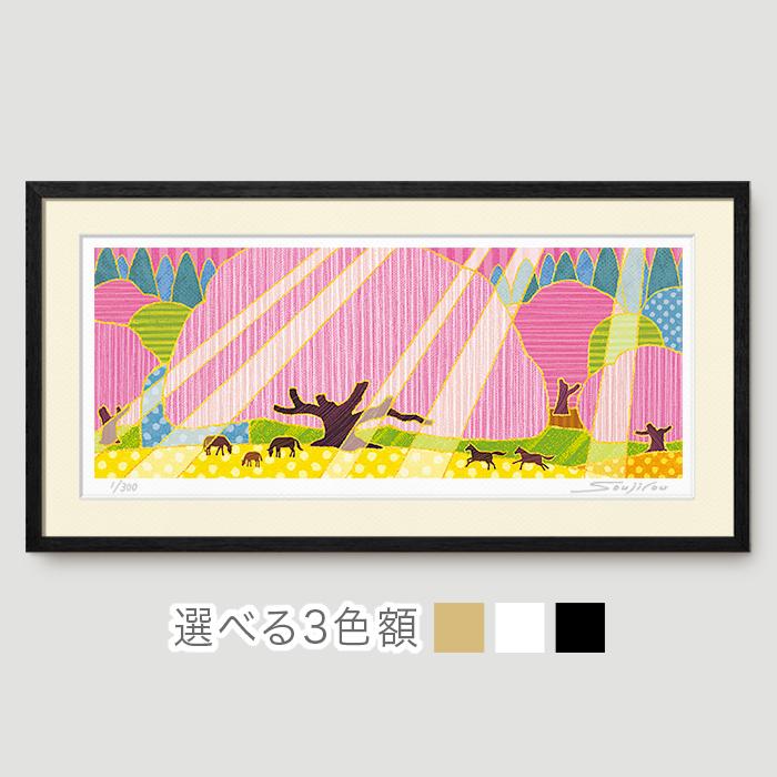 絵画 馬 インテリア 抽象画 壁掛け 版画 風景画 北欧 玄関 おしゃれ 額入り 絵画 beneath bloom 藤谷壮仁郎 Soujirou Art_2