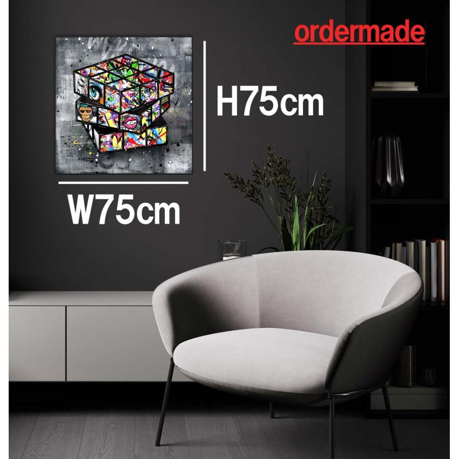 特注品】ARTJOY CUBE BLACK 75cm アートパネル 絵画 インテリア 特注品】ARTJOY CUBE BLACK 75cm アートパネル 絵画 インテリア