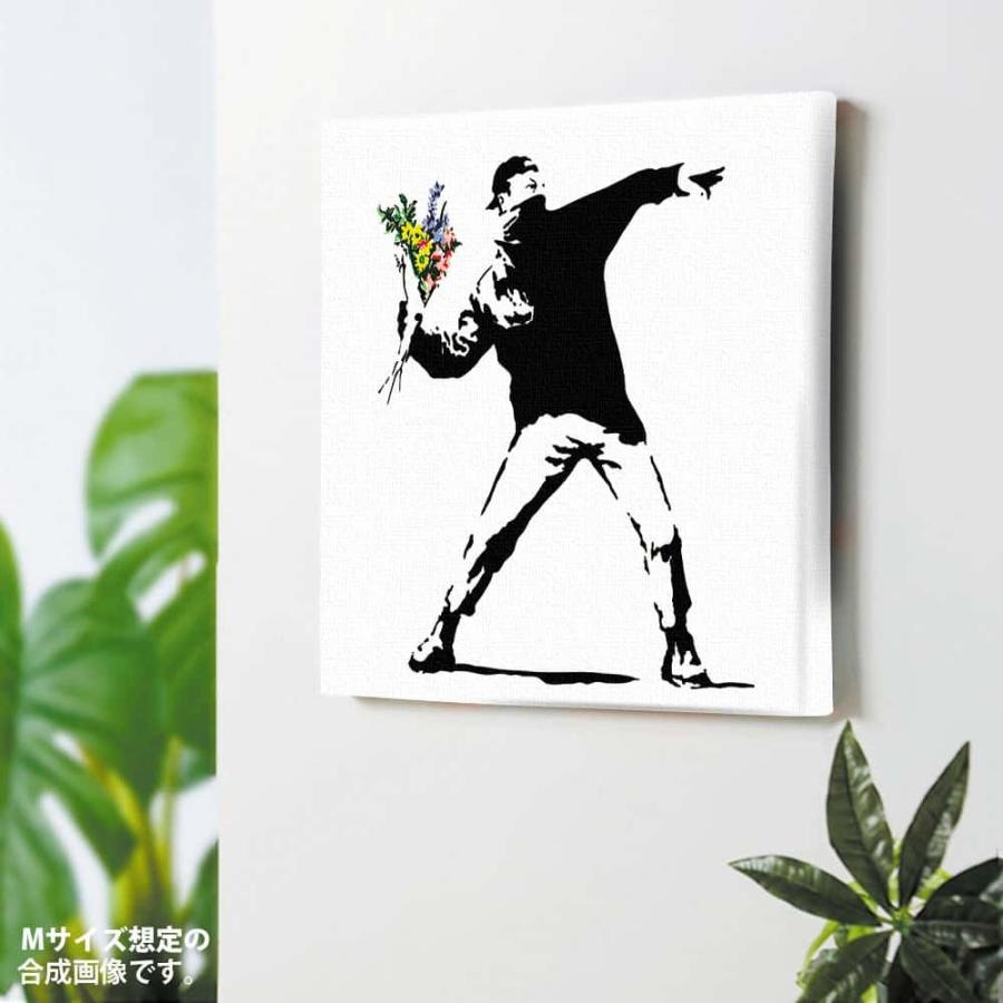 Banksy バンクシー アートパネル デザイン Flower Bomber Banksy 花束 軽量 ld 1907 002 Art Lab Yahoo 店 通販 Yahoo ショッピング