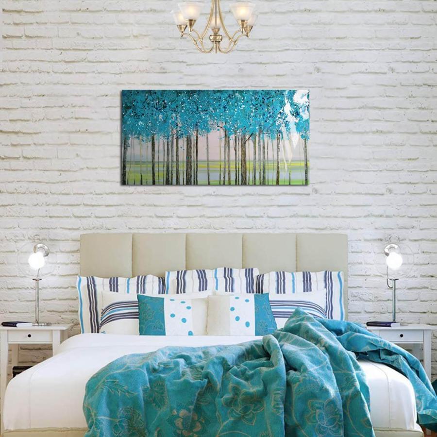 絵画　壁掛け　インテリア 絵画 北欧 NORDIC FOREST BLUE TEAL 壁掛け インテリア 壁 飾り アート