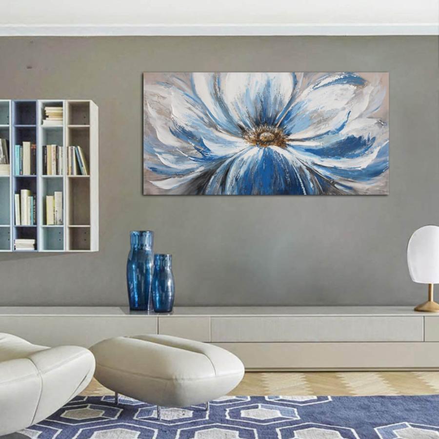 絵画 Nordic Flower Lotus 北欧 インテリア 壁掛け 壁 飾り アート 絵 花 風景 リビング ベッドルーム ホテル モダン 洋風 青 緑 蓮 抽象 Bwa009 壁面装飾 内装用壁アート Artlabo 通販 Yahoo ショッピング