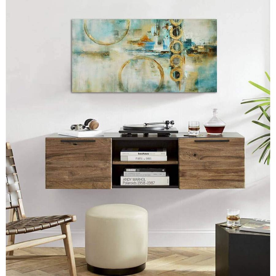 絵画 NORDIC ABSTRACT CIRCLE インテリア 壁掛け アート 北欧 壁 飾り 風景 リビング ベッドルーム ホテル モダン 洋風 青 抽象の画像