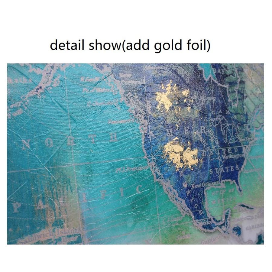 絵画 世界地図の壁アートWORLD MAP BLUE GOLD インテリア 壁掛け アートパネル 壁 飾り 風景 モダン 洋風 青 抽象｜artjp｜08