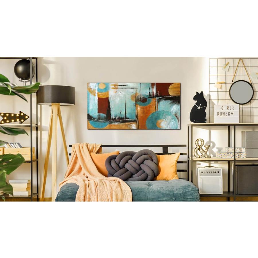 BWA 絵画 インテリア アートパネル Amber Blue 100cm 北欧 青 モダン