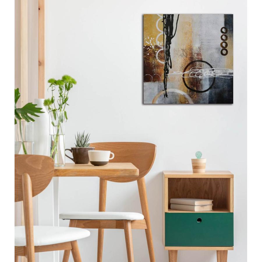 新商品 BWA 絵画 50cm Connected Circles 繋がる円の抽象4 新商品 BWA 絵画 50cm Connected Circles 繋がる円の抽象4