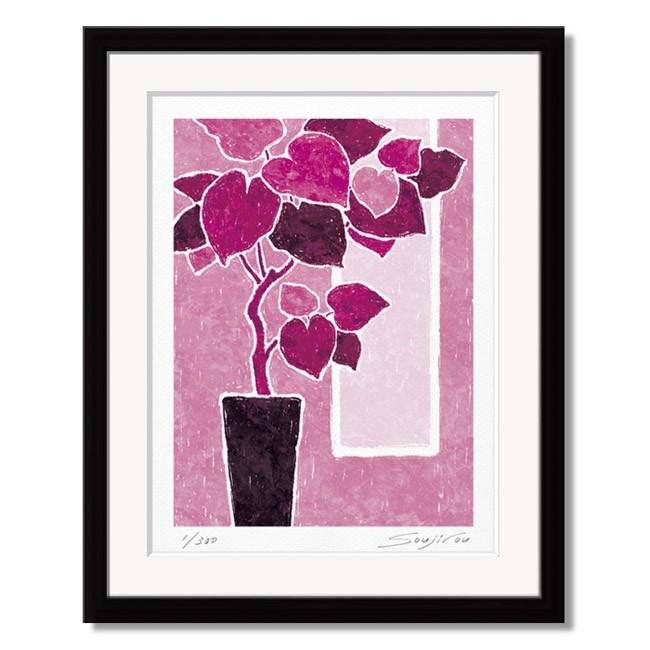 絵画 インテリア 風水 植物 花「ウンベラータ」優しい 癒し おしゃれ 絵 玄関 リビング  四切サイズ