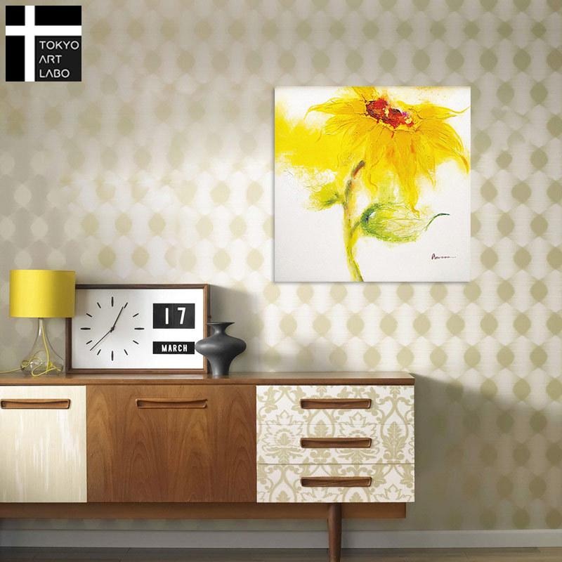 絵画 ひまわりの絵 ヒマワリ 60cm サンフラワー 油絵 オイルペイント
