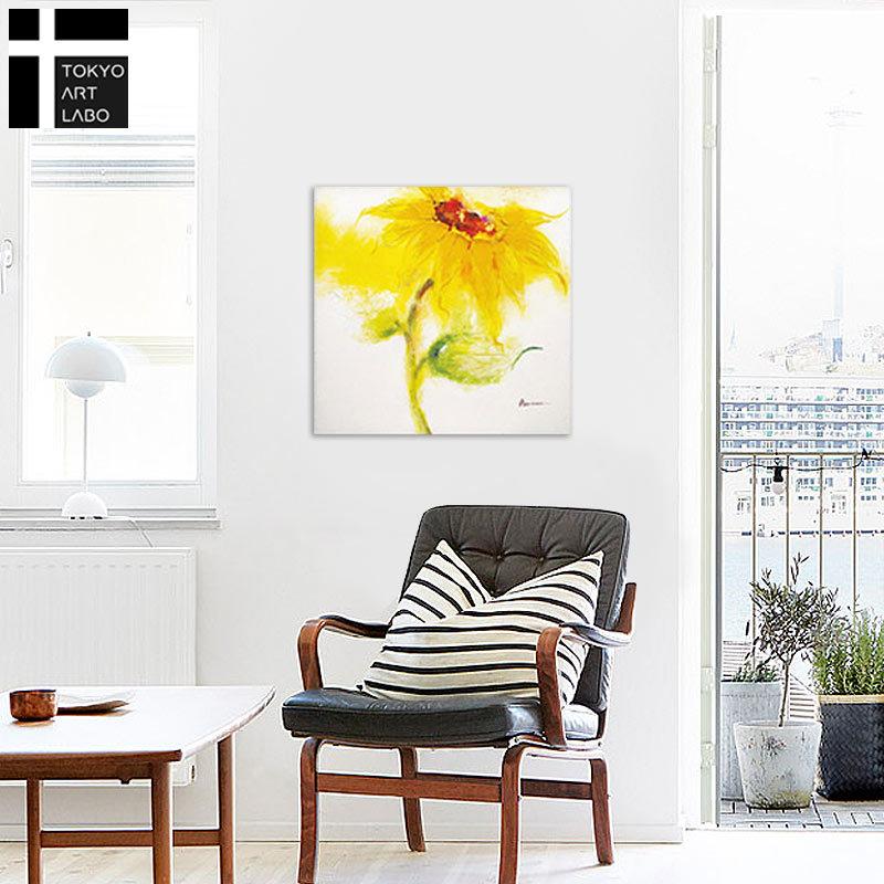 絵画 ひまわりの絵 ヒマワリ 60cm サンフラワー 油絵 オイル