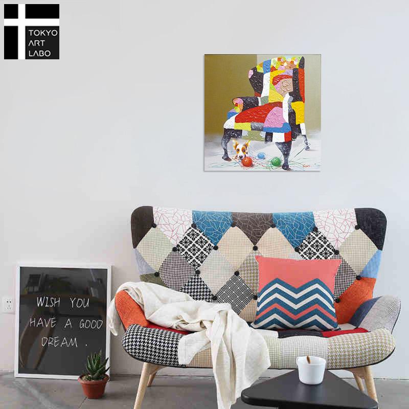 絵画 カラフルチェア 壁掛け アート インテリア アートパネル アートフレーム 油絵 額入り 大きい絵 かわいい絵 cmxcm F 781 Art Lab Yahoo 店 通販 Yahoo ショッピング