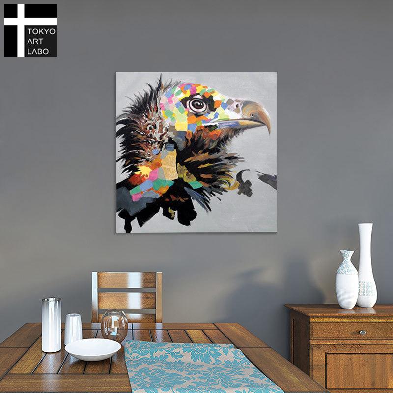 絵画 油絵 インテリア かわいい おしゃれ 壁掛け Captain Eagle 鷲
