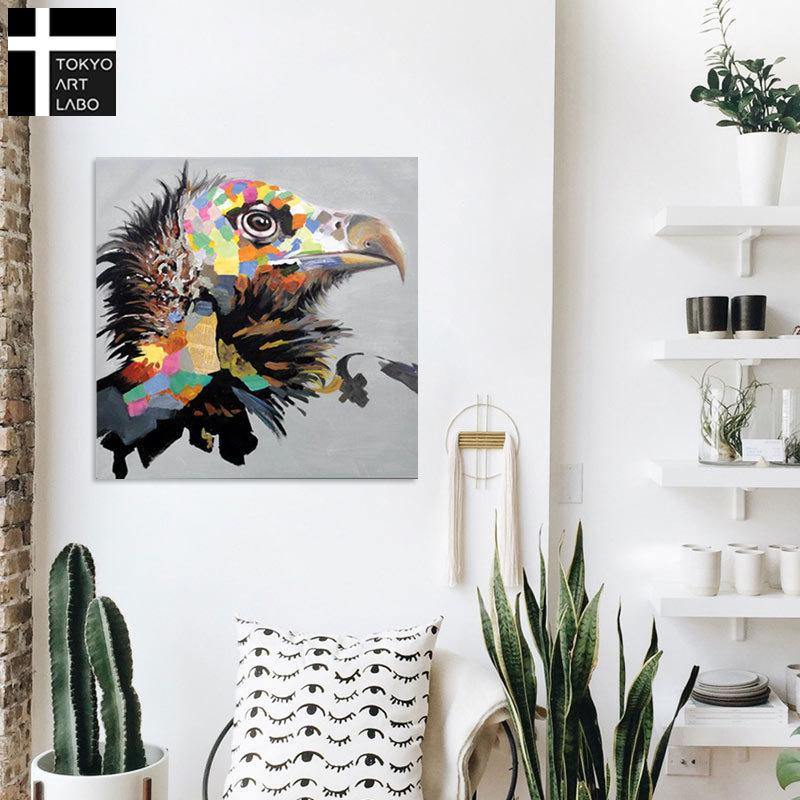 絵画 油絵 インテリア かわいい おしゃれ 壁掛け Captain Eagle