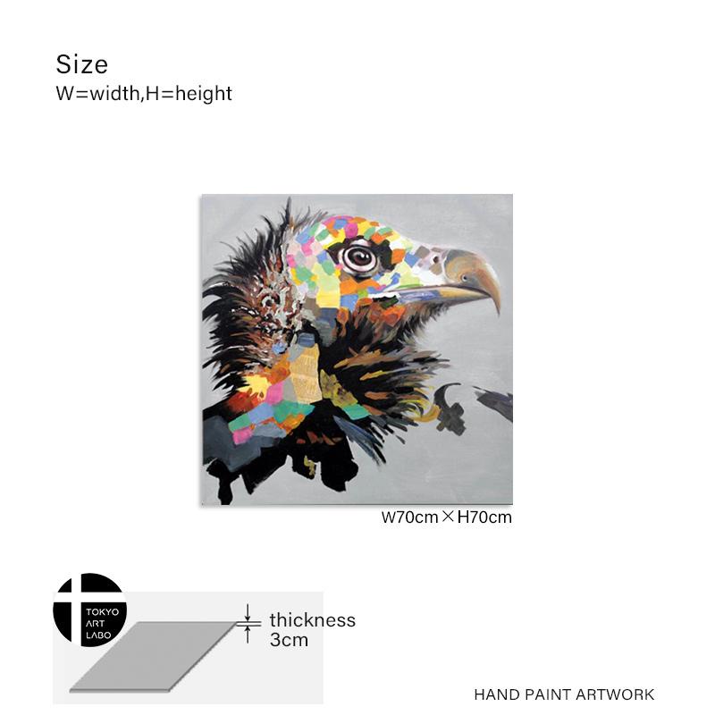 絵画 油絵 インテリア かわいい おしゃれ 壁掛け Captain Eagle 鷲